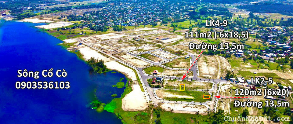 Chính chủ ngọp Bank ra nhanh lô đất cách mặt Sông Cổ Cò 50m Nam Đà Nẵng 