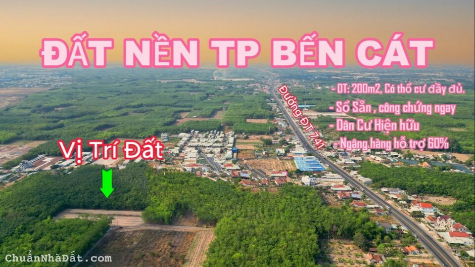 Bán đất thị xã Chơn Thành diện tích 250m2 sổ sẵn