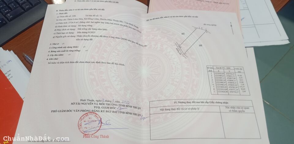 Chỉ 682 triệu gần 3 sào đất Hàm Thuận Bắc cách QL 600m.Sổ hồng có sẵn