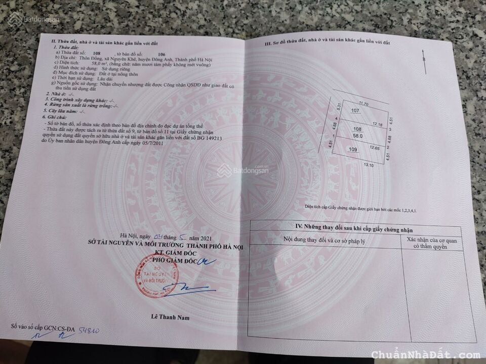 Không sử dụng cần bán 58m2 thôn Đồng, Nguyên Khê, Đông Anh, gần công viên Phần Mềm. Không sử dụng cần bán 58m2 thôn Đồng, Nguyên Khê, Đông Anh, gần công viên Phần Mềm.