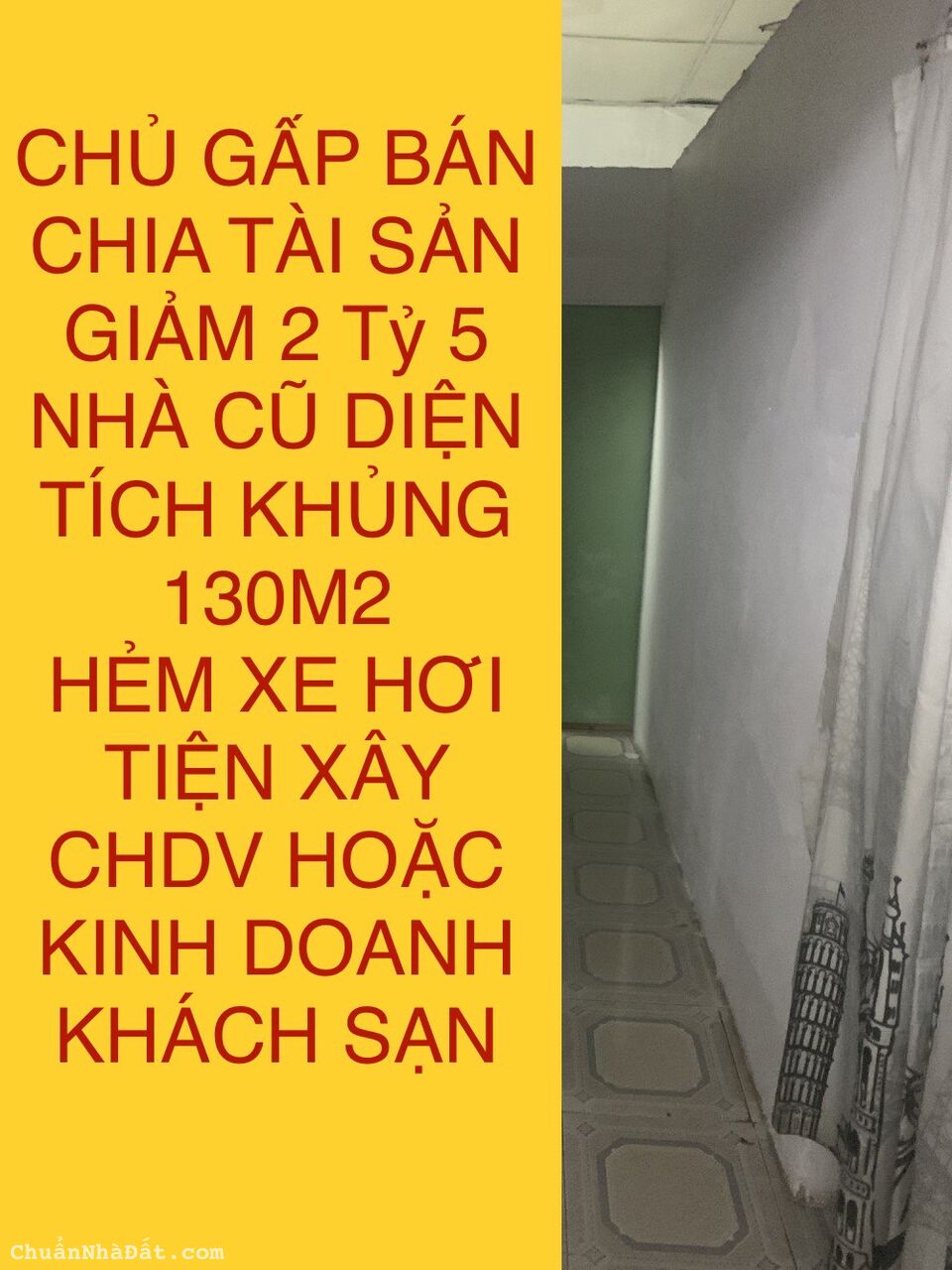 Bán GẤP chia tài sản, giảm nhanh 2 tỷ 5, 130m2, HXH Lê Văn Sỹ P13 PN