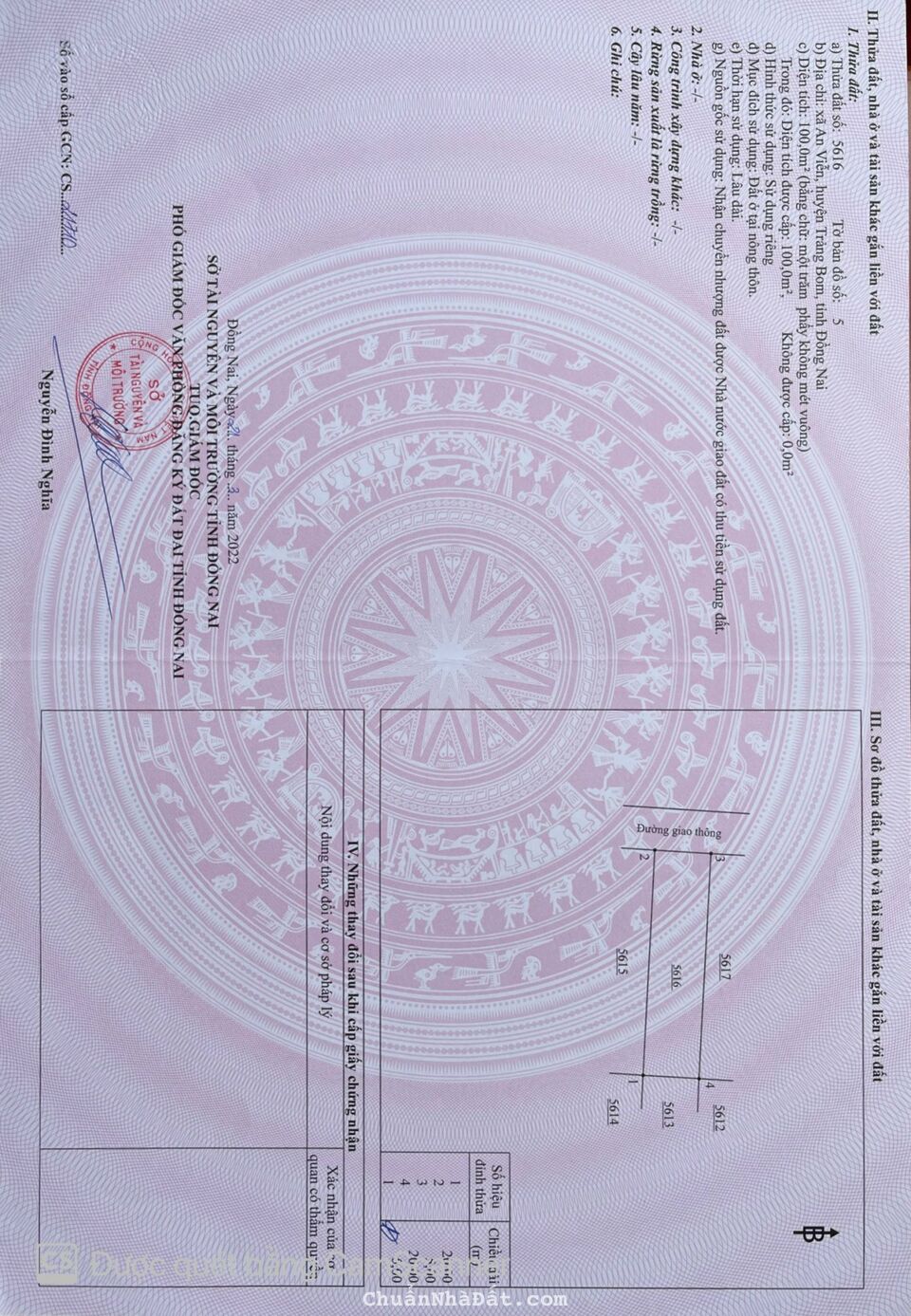 CẦN BÁN ĐẤT THỔ CƯ HUYỆN TRẢNG BOM TỈNH ĐỒNG NAI