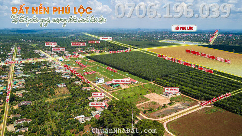 Bán đất nền sổ đỏ khu dân cư Phú Lộc-Đăk Lăk-Chỉ 899tr/lô-132m2