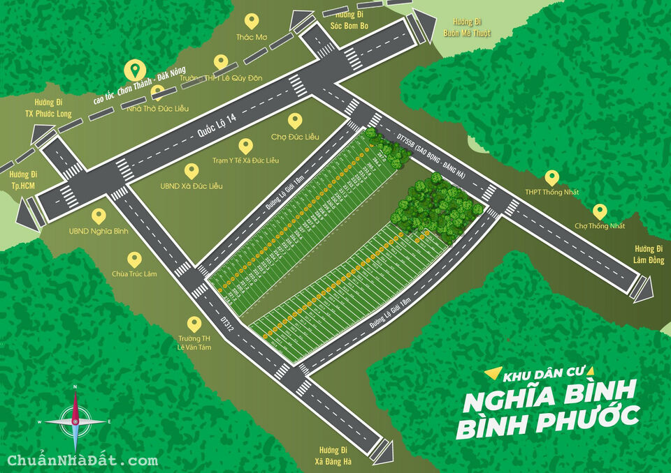 Đất nền khu vực Bình Phước, có sẵn 100m2 thổ cư, SHR có sẵn