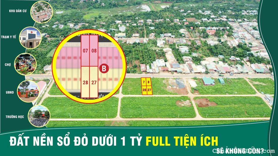 Chỉ 900tr sở hữu ngay sổ hồng full thổ cư tại Đăk Lăk thơ mộng mát mẻ