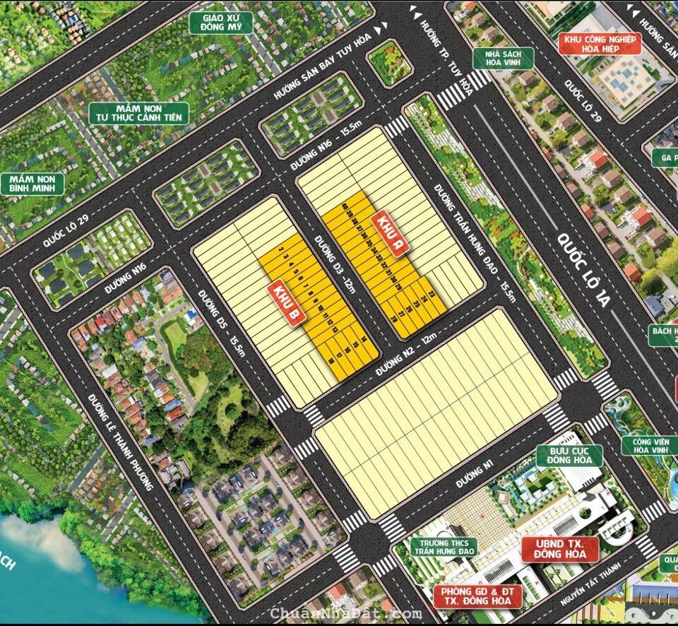 Để lại 2 lô đất nền ngay trung tâm Đông Hoà - Phú Yên, cách biển chỉ 7p