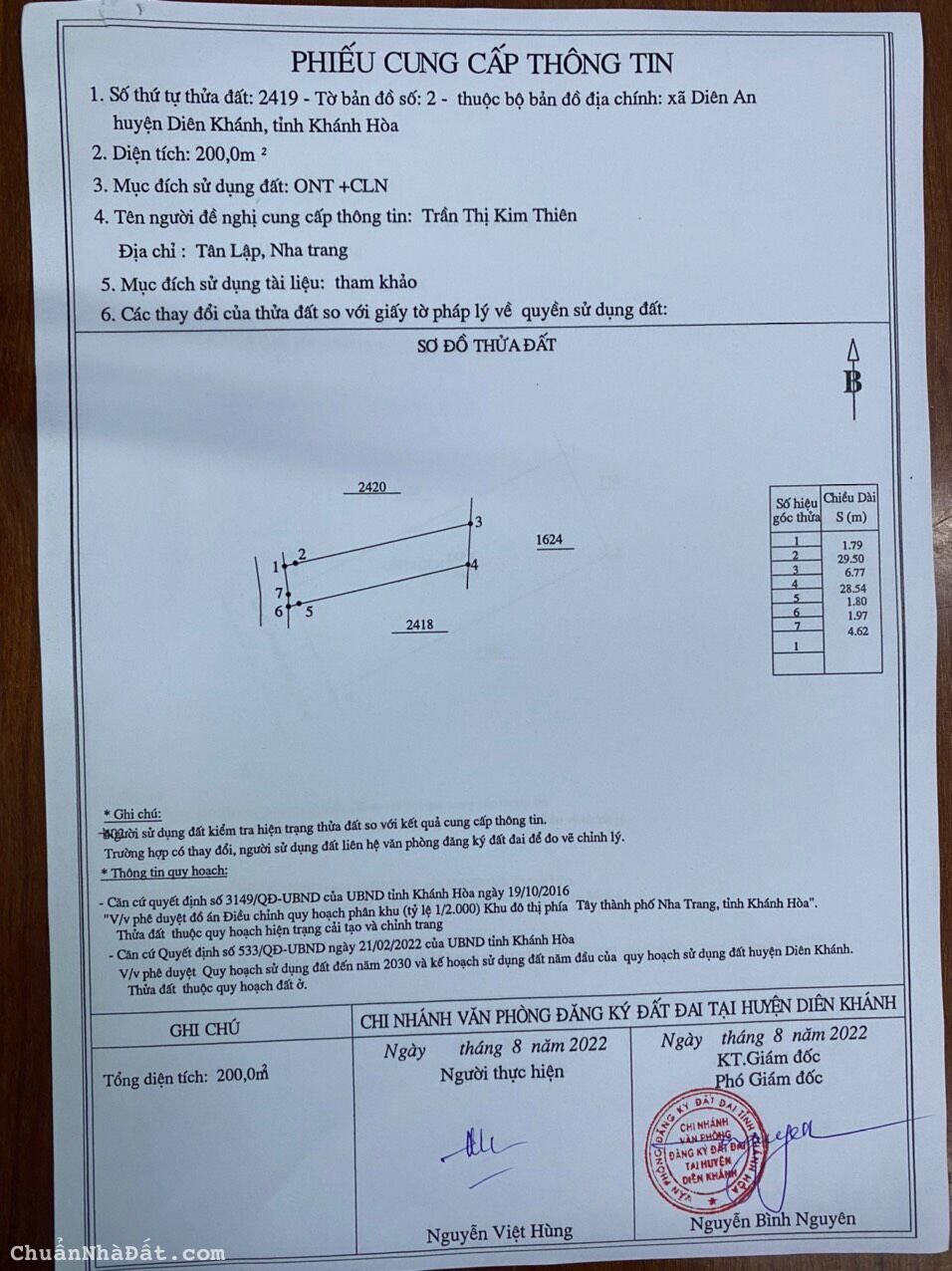 Bán đất Diên An Diên Khánh đất đẹp đường oto Qh full đất ODT 