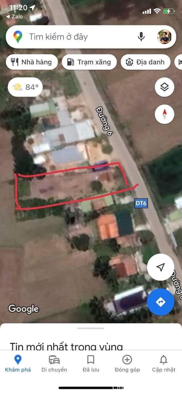 Bán đất Ninh Xuân Ninh Hoà dt 595m2 mặt tiền DT6 qh đường 42m