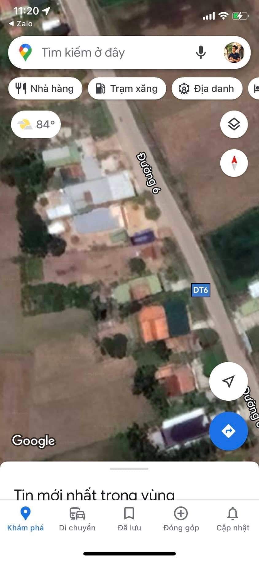 Bán đất Ninh Xuân Ninh Hoà dt 595m2 mặt tiền DT6 qh đường 42m