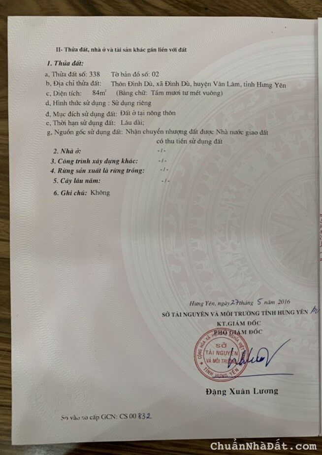 Bán 84M đất TT Như Quỳnh – Văn Lâm nhìn ra KĐT Hoàng Vương – giá 5xtr/m – 0362554684