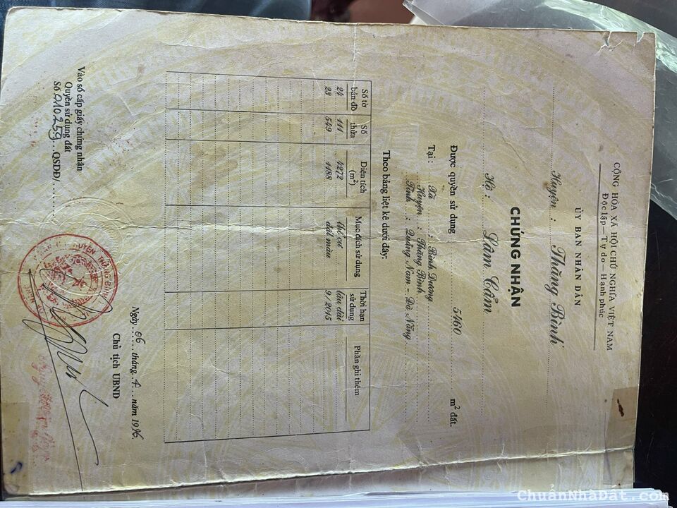 Bán nhanh lô đất biển 4221m2 Bình Dương, Thăng Bình, Quảng Nam hàng dân chưa qua đầu tư