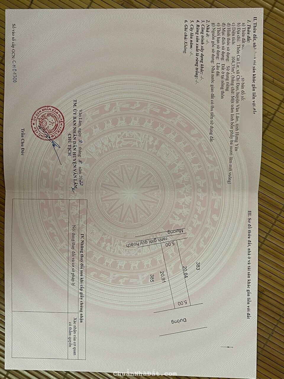  CẦN BÁN 104M ĐẤU GIÁ CÁT LƯ CHỈ ĐẠO TRỤC CHÍNH VỊ TRÍ KINH DOANH  