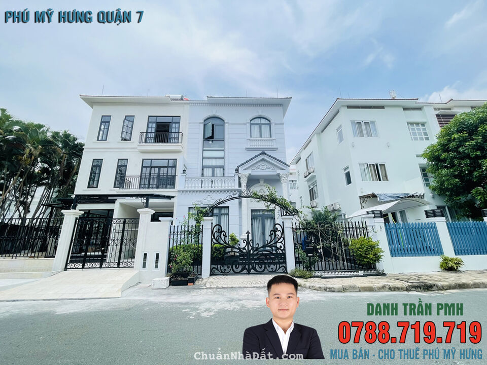NGỘP Bán biệt thự Mỹ hưng Q.7 khu cảnh đồi 200m 4PN chỉ 52 tỷ LH 0788719719 DANH TRẦN PMH