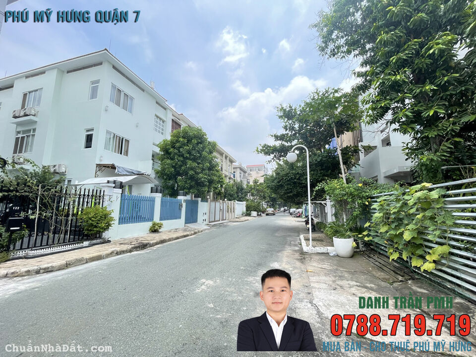 NGỘP Bán biệt thự Mỹ hưng Q.7 khu cảnh đồi 200m 4PN chỉ 52 tỷ LH 0788719719 DANH TRẦN PMH