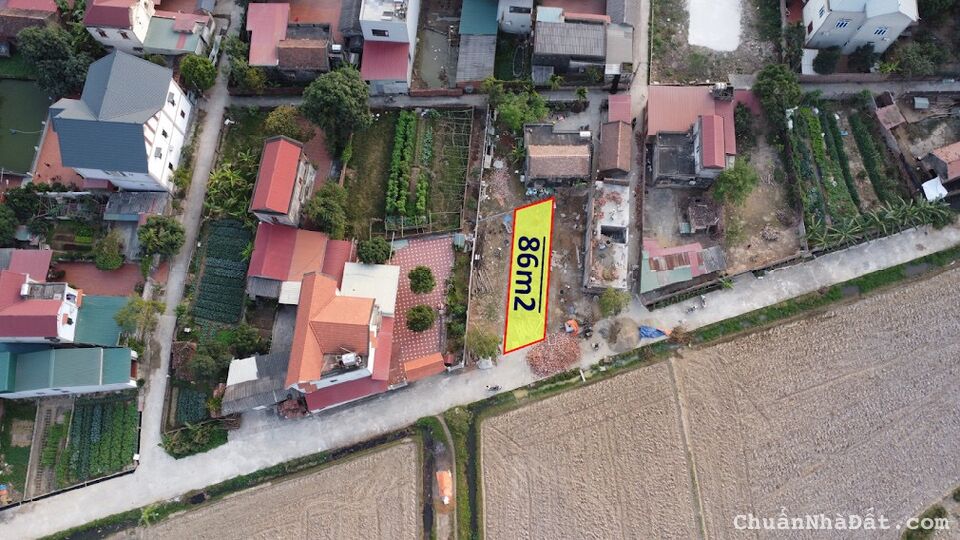 Bán 86m2 bìa làng view đồng oto tránh -Đông Lai Quang Tiến Sóc Sơn- Gần kcn Nội Bài- Đập Đồng Quan