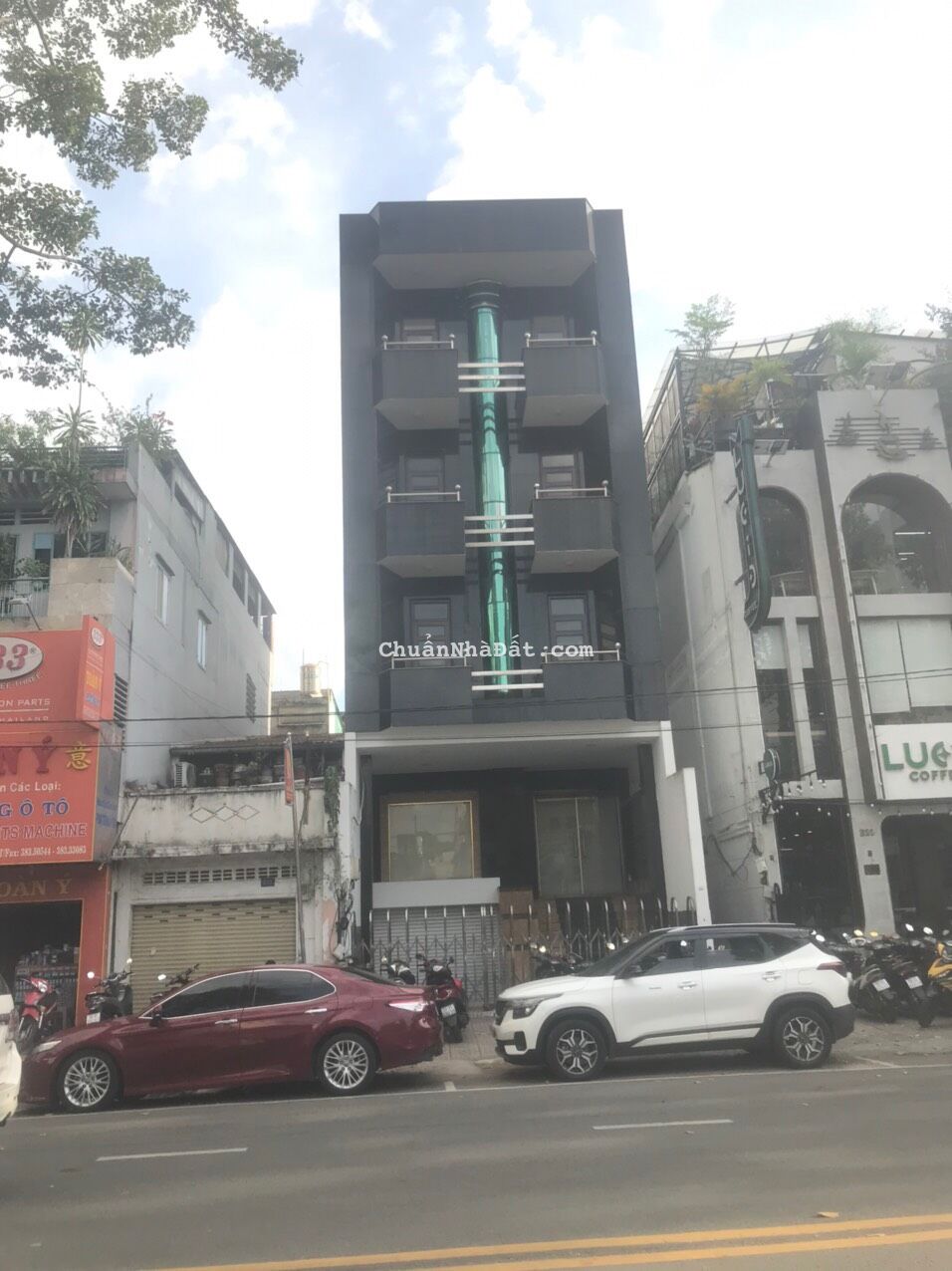 Cho thuê 327 An Dương Vương 5 lầu, 10 phòng, hầm