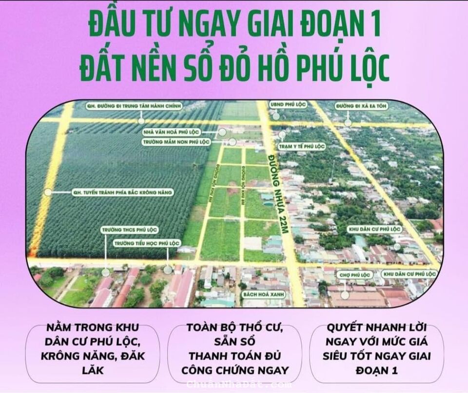 Đừng bỏ lỡ lô đất vàng tuyệt đẹp tại trung tâm hành chính Krông Năng Đắk Lắk