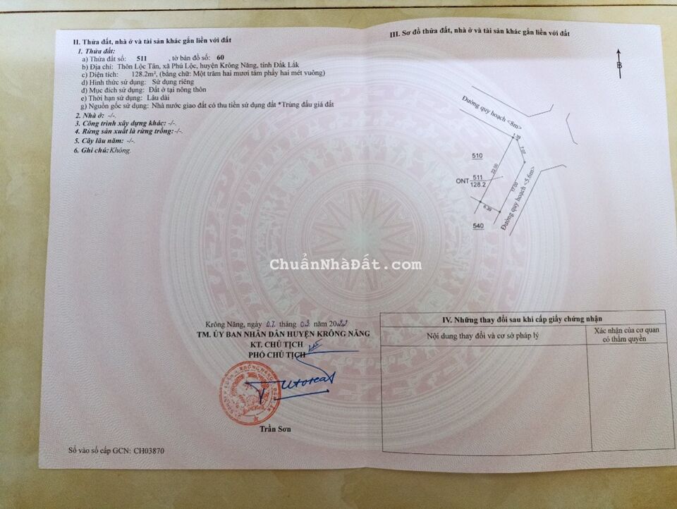 Đất nền trung tâm Krong Năng- Sổ đỏ riêng từng nền- Gía đầu tư cực kỳ lý tưởng cuối năm