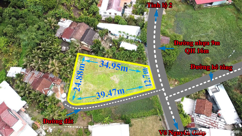 Bán lô góc full thổ cư mặt tiền đường nhựa 9m TT Diên Hòa - Diên Khánh