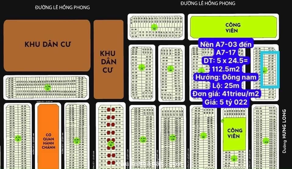 Hàng Độc Quyền Siêu Hot Duy Nhất 15 Nền Block A7 Giá Chỉ 35triệu/m2 Ck Khủng 15% 