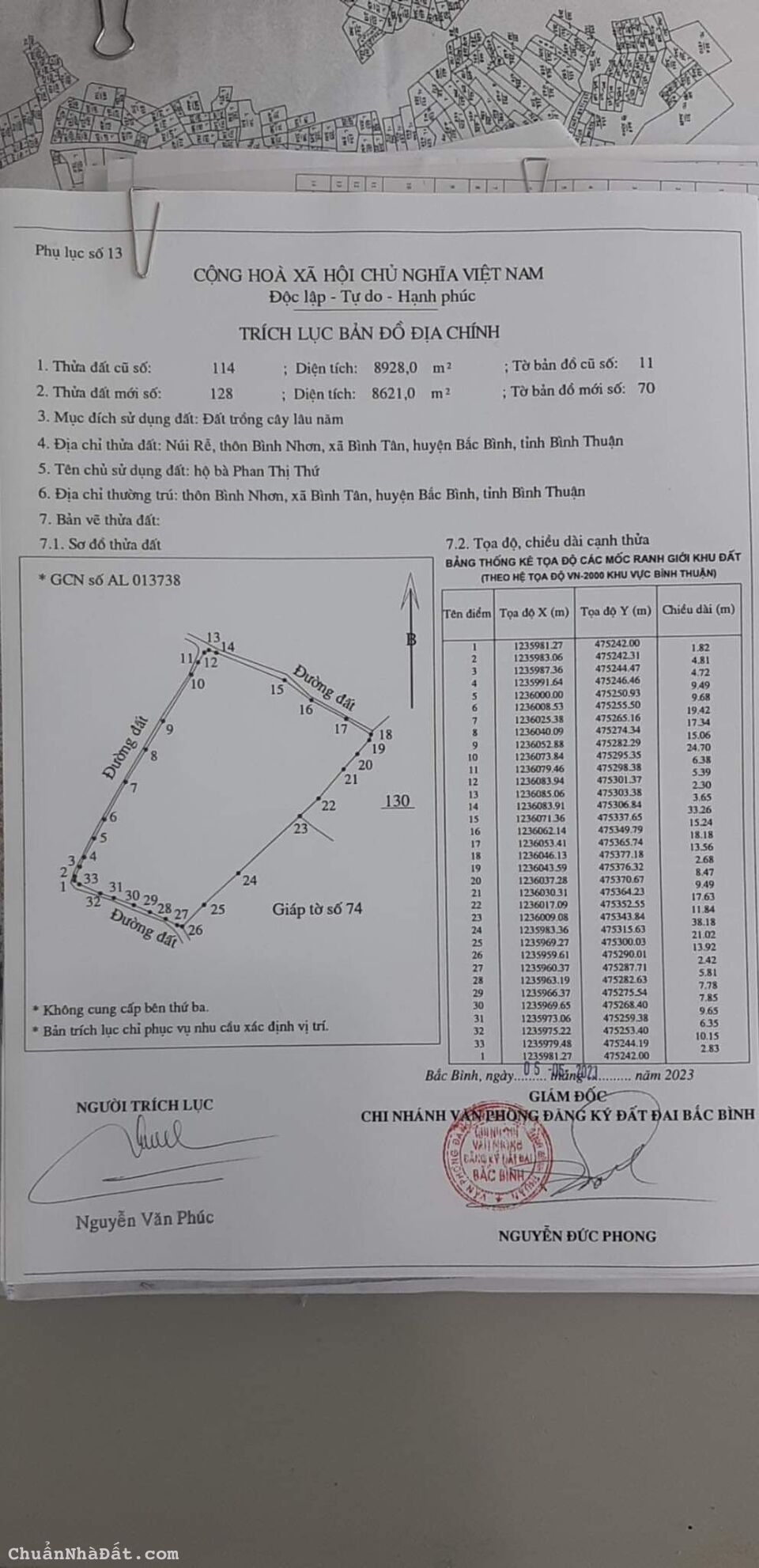8sào đất CLN 3 mặt tiền đường - Sát QL1A ngay KDC - Tặng ngay 2 chỉ vàng lấy lộc