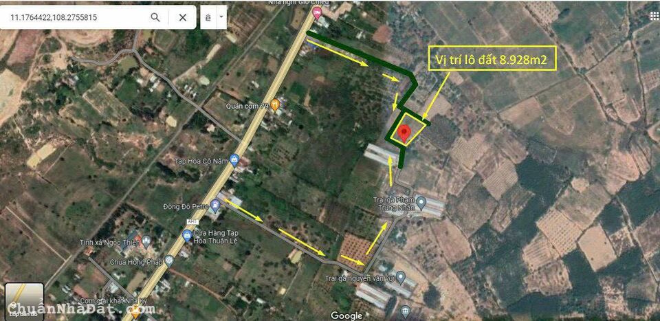 8sào đất CLN 3 mặt tiền đường - Sát QL1A ngay KDC - Tặng ngay 2 chỉ vàng lấy lộc