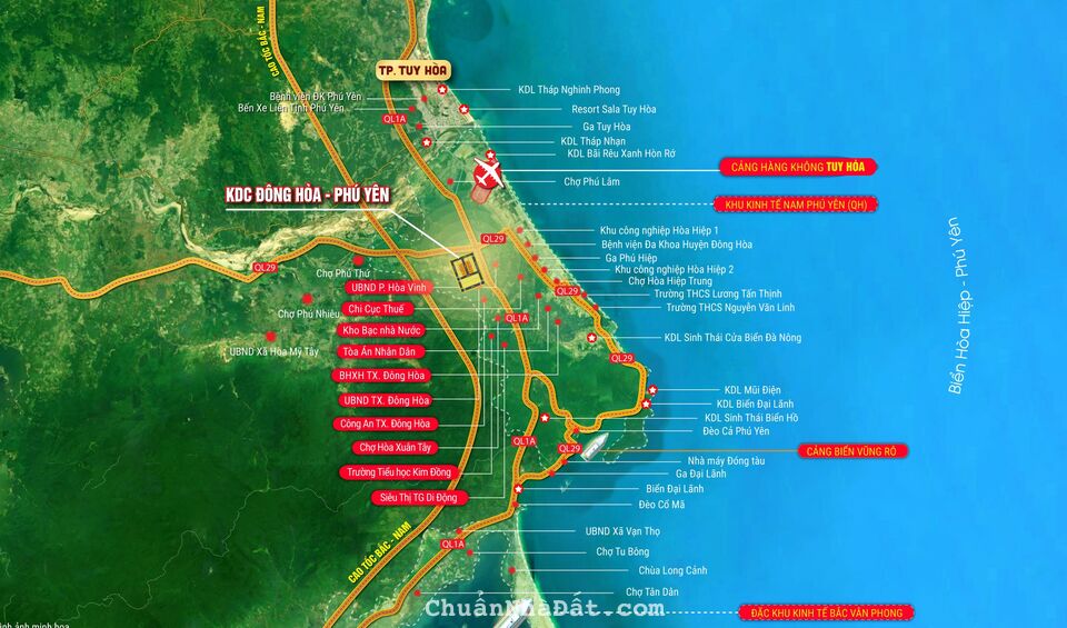 Đất biển Phú Yên kdc Hòa Vinh sổ sẵn, chỉ từ 630tr/140m2 giá GĐ 1 