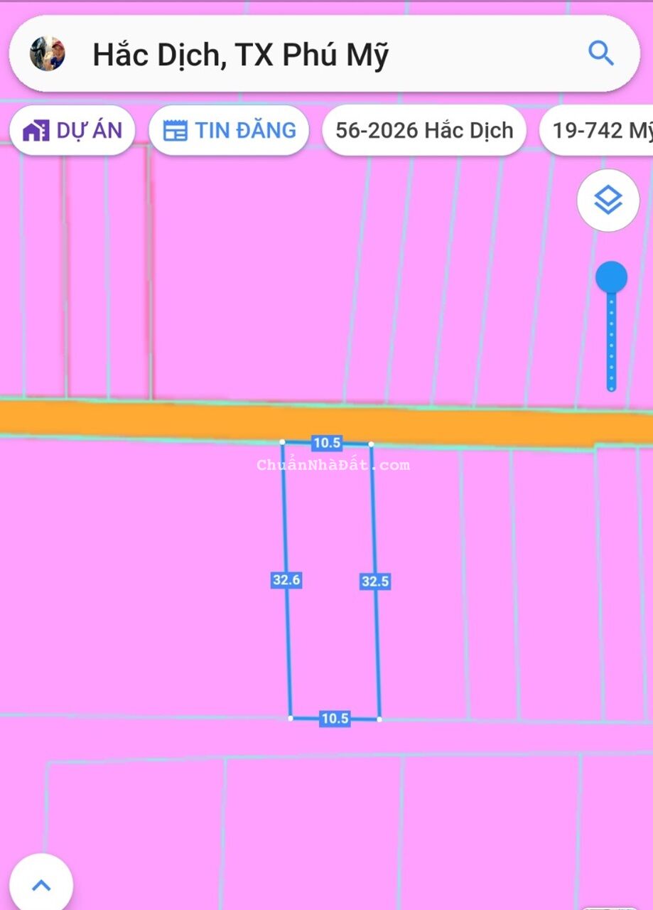 Bán gấp lô đất TT Hắc Dịch, TX.Phú Mỹ, SHR 339m2, MT đường Hắc Dịch - Tốc Tiên vào 100m Bán gấp lô đất TT Hắc Dịch, TX.Phú Mỹ, SHR 339m2, MT đường Hắc Dịch - Tốc Tiên vào 100m