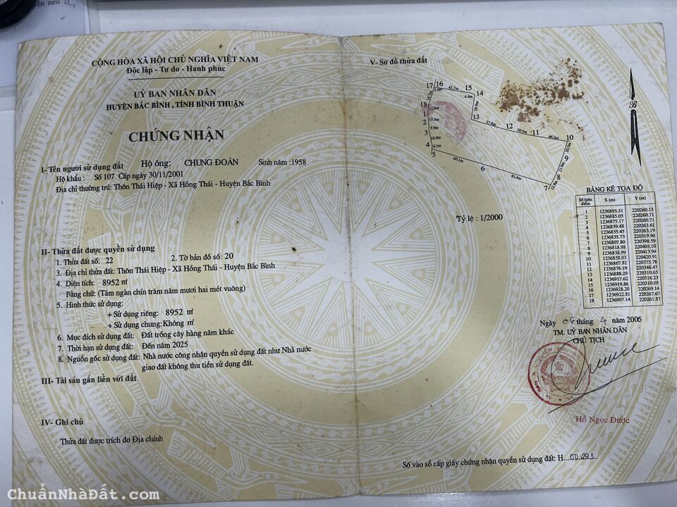 Đất Hồng Thái chỉ 70k/m2, 8952m2 chính chủ. Bán gấp công chứng sang tên ngay