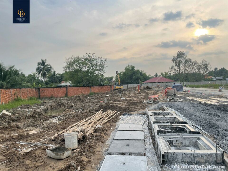 20 lô ĐẤT NỀN PHÂN LÔ CHỢ GÒ ĐEN, 100m2, trả trước 600tr/lô