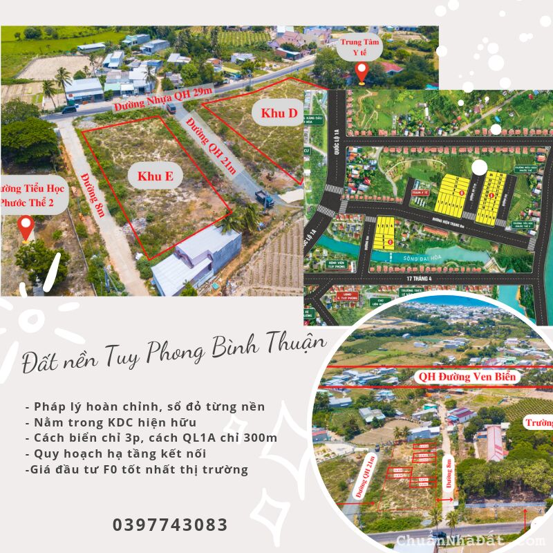 Đất nền ven biển KDC Phước Thể, Tuy Phong, Bình Thuận!!! Đất nền ven biển KDC Phước Thể, Tuy Phong, Bình Thuận!!!