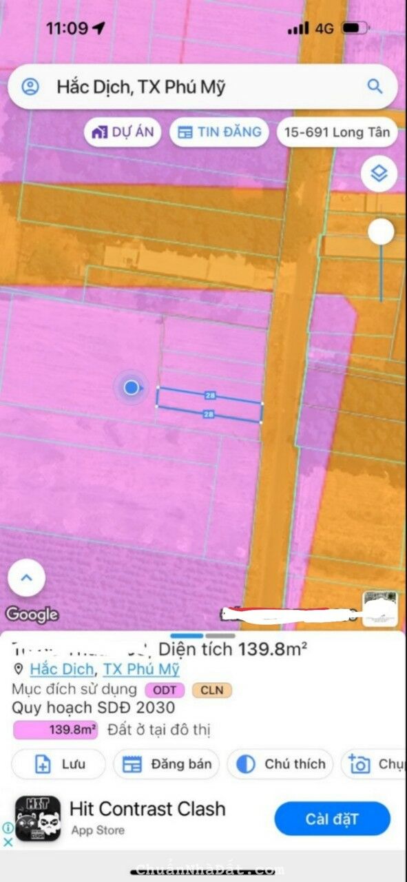 Bán đất thổ cư P. Hắc Dịch mặt tiền đường nhựa, gần trung tâm giá rẻ Lh 0938677909 xem sổ