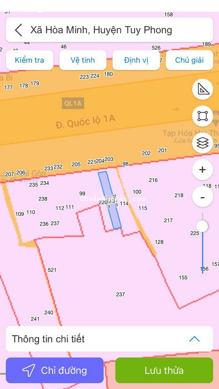 Bán 116,3m2 đất biển full thổ cư, mặt tiền Quốc lộ 1A, SHR, chỉ 1 tỷ 440 (có thương lượng)