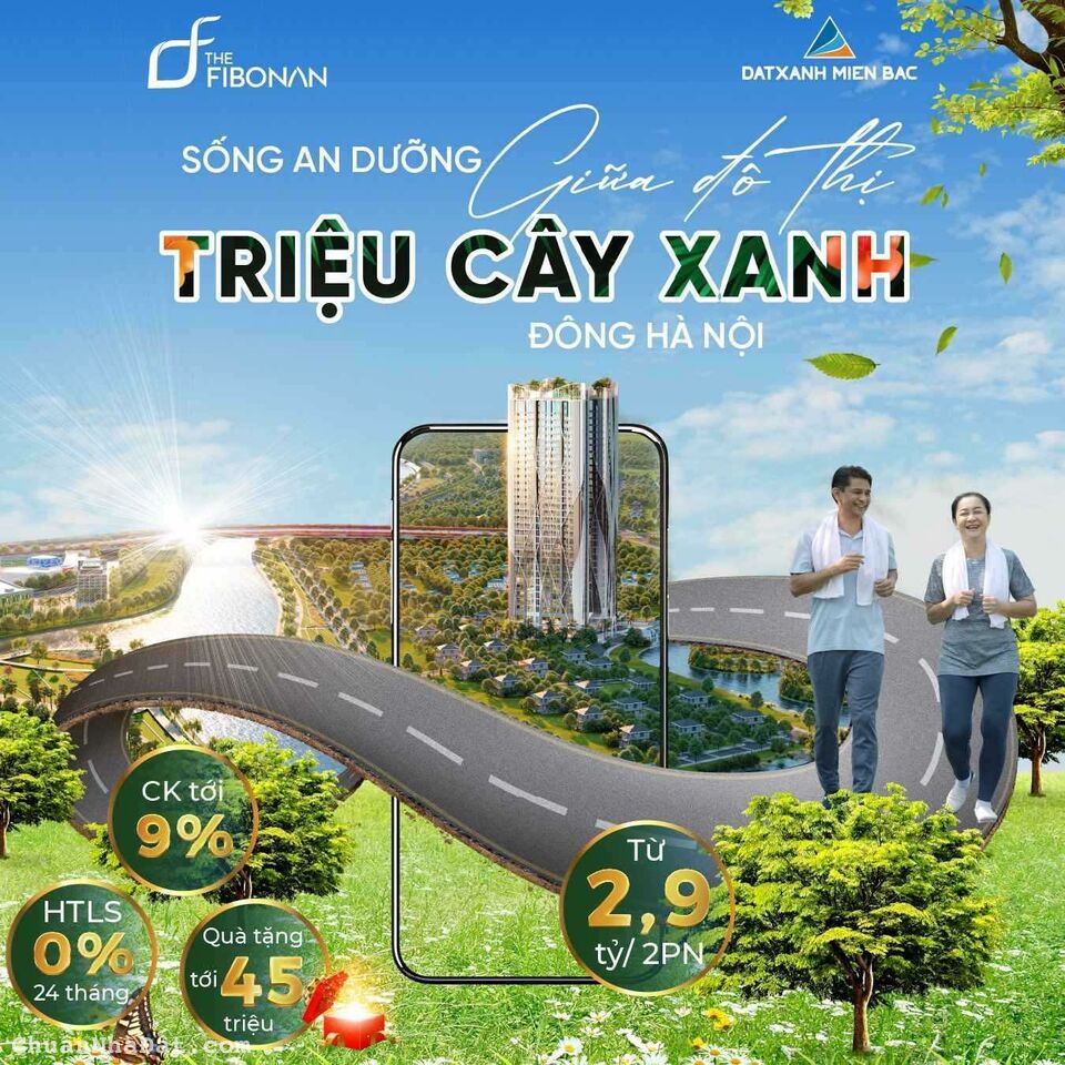 Chỉ từ 2,6 tỷ CH The Fibonan Ecopark, quà tặng và CK 9% mở bán đợt 1 LH : 0966.790.444