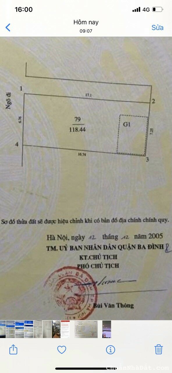 Bán đất Phan Kế Bính, Phường Cống Vị, Quận Ba Đình dt 119m2 ,mt 7 m lô góc giá 17,5 tỷ