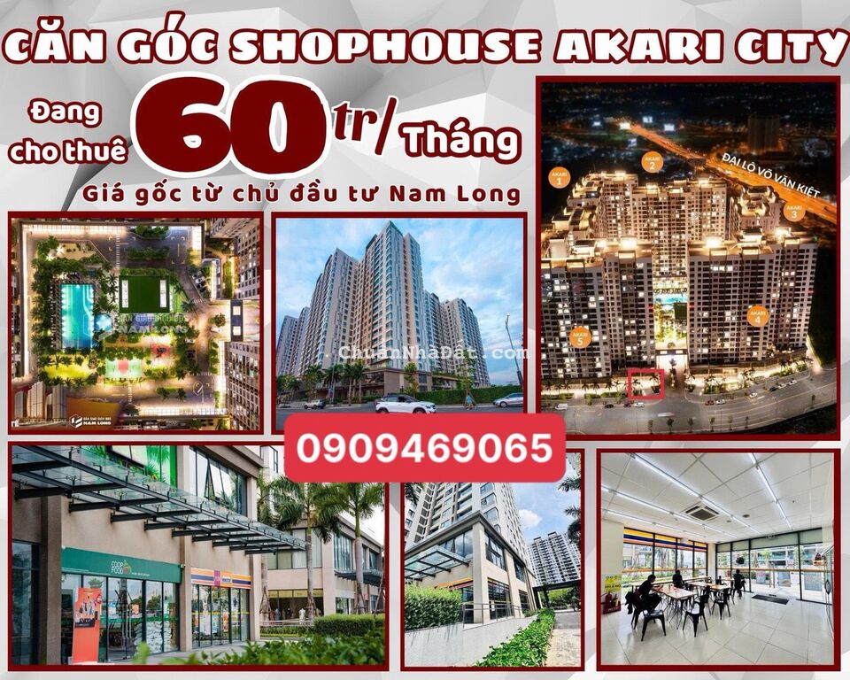 Shophouse Akari City - Ministop đang thuê HĐ 6 năm - 60tr/th. 0901948890 Shophouse Akari City - Ministop đang thuê HĐ 6 năm - 60tr/th. 0901948890
