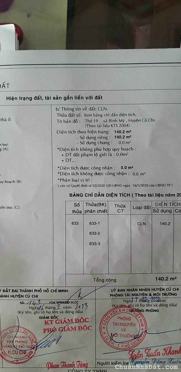 Đất Bình Mỹ Củ Chi xây dựng tự do