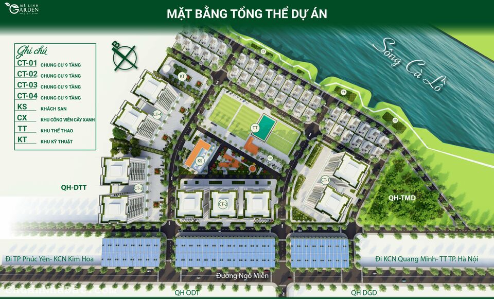 Mở bán nhà ở xã hội Mê Linh Garden City 69m2 giá 15tr/m2 tại Kim Hoa, Mê Linh, Hà Nội