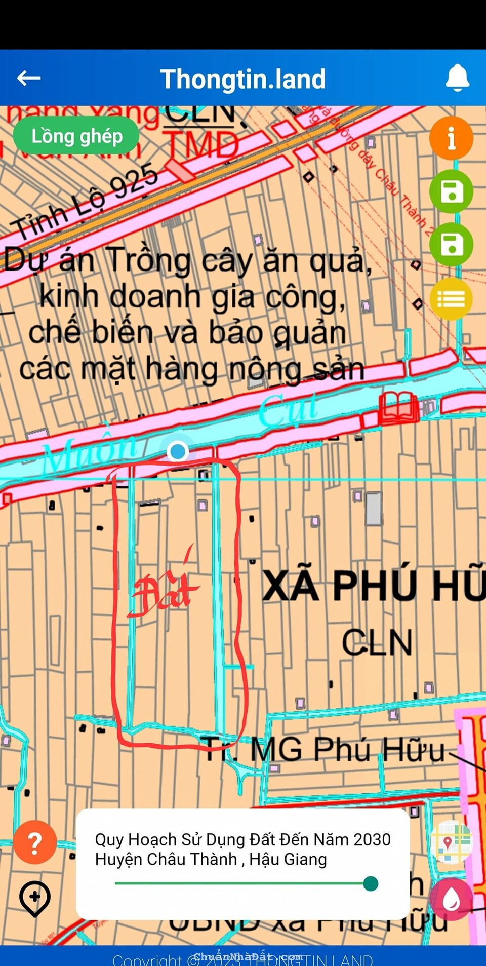 Đất 37M x 270M2 = 10.076M2 (300M2TC) Rạch Cái Muông Cụt, cách TT. Ngã 6, Châu Thành, Hậu Giang 2km Đất 37M x 270M2 = 10.076M2 (300M2TC) Rạch Cái Muông Cụt, cách TT. Ngã 6, Châu Thành, Hậu Giang 2km