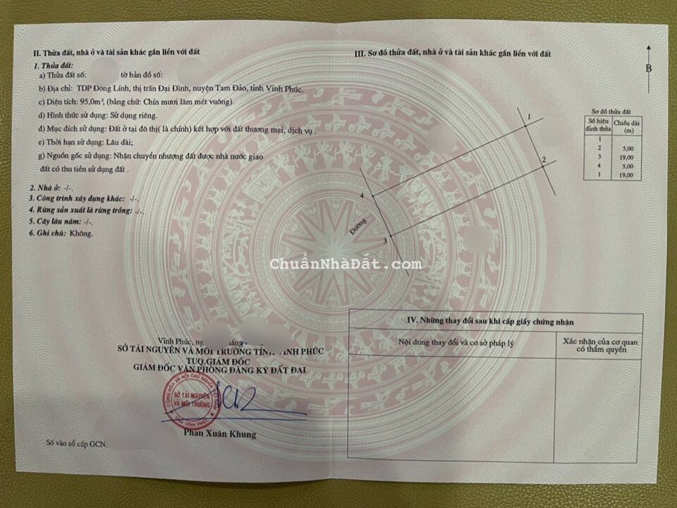 Bán 3 lô liền nhau mặt đường 302 TDP Đồng Lính, Đại Đình, Tam Đảo, Vĩnh Phúc