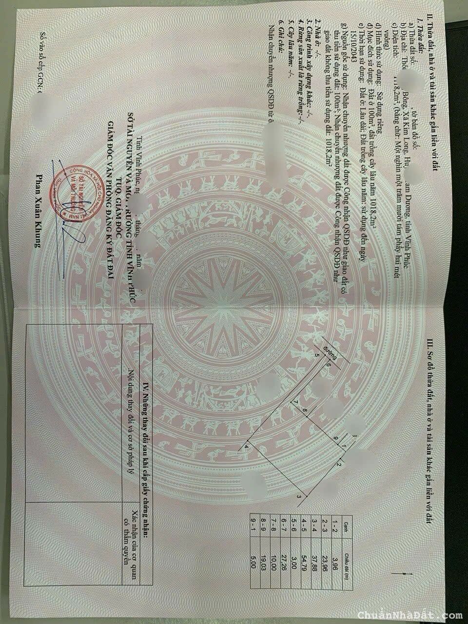 Bán đất xây biệt thự thôn Đồng Bông, thị trấn Kim Long, Tam Dương, Vĩnh Phúc. Lh: 0986934038