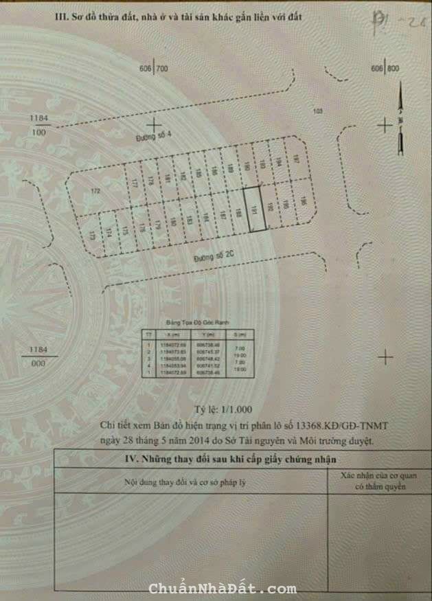 Đất đường số KDC Bellaza Phú mỹ. Vị trí đẹp, DT 7*19= 133 m2.