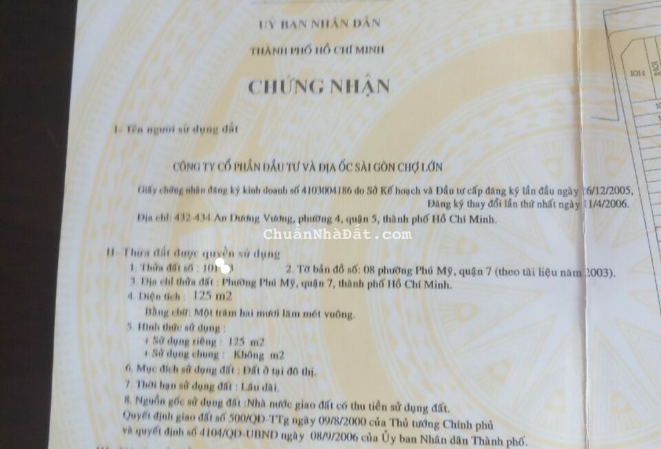 Sót lại đất đường số KDC Phú mỹ Chợ lớn, 5*25*80 tr.