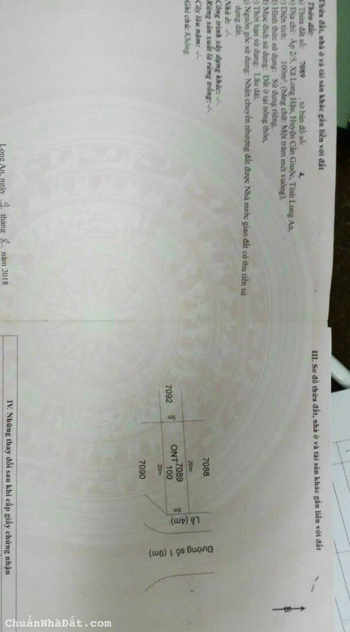 Đất thổ cư mặt tiền đường lớn, trục chính vô kDC T @ T, kdbb tốt. 5*20. 3,2 tỷ. Đất thổ cư mặt tiền đường lớn, trục chính vô kDC T @ T, kdbb tốt. 5*20. 3,2 tỷ.