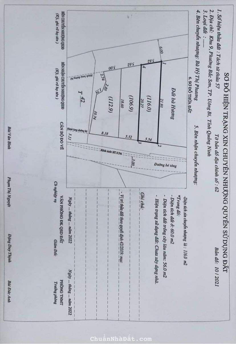 Đất Đông triều và Uông bí Quảng ninh. 116 m2 giá chỉ 780 tr.
