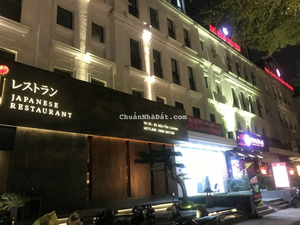 Cho thuê MBKD Nhà Hàng mặt phố Nguyễn Chánh 110m2, 5 tầng, thang máy, thông sàn 95 triệu/tháng