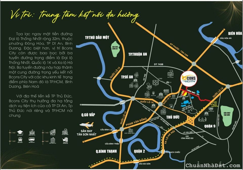 Chiết khấu cực cao Bcons City làng đại học Thủ Đức, Đón đầu cơ sở hạ tầng khu vực
