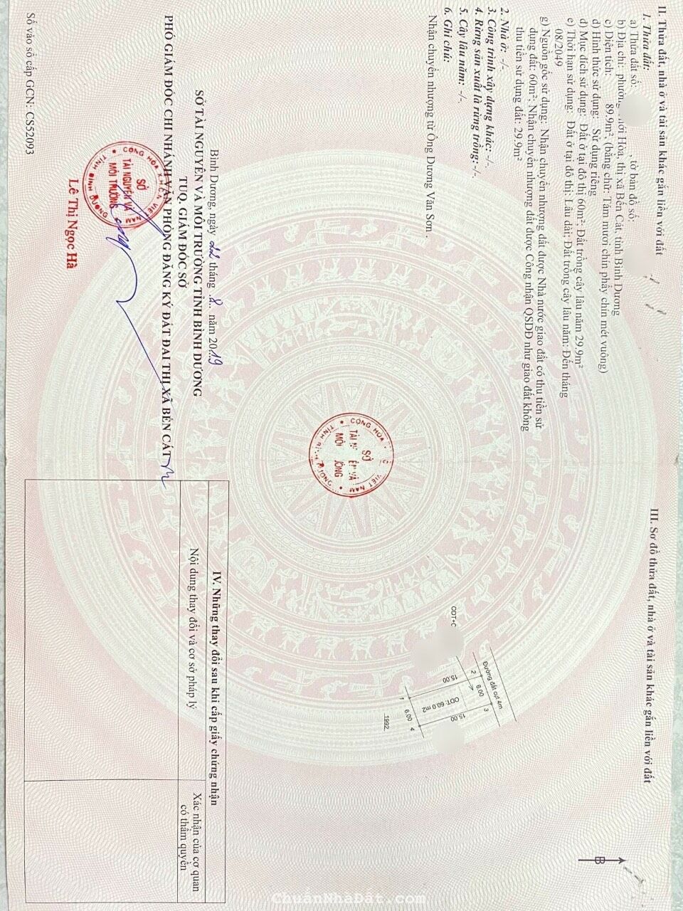 CẦN BÁN LÔ ĐẤT GẦN KCN VSIP II, TP. MỚI, BÌNH DƯƠNG