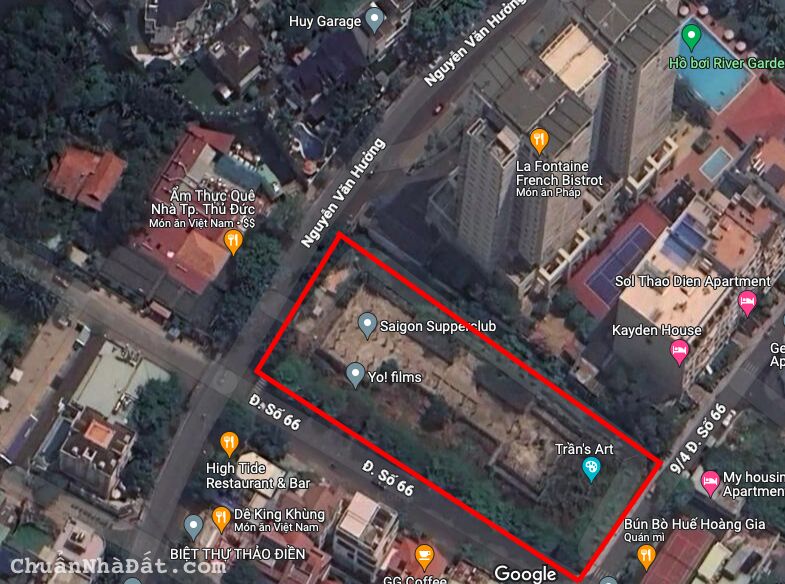 Cho thuê khuôn đất 2 mặt tiền, 5000m2 đường Nguyễn Văn Hưởng, P. Thảo Điền, Quận 2. Giá thỏa thuận