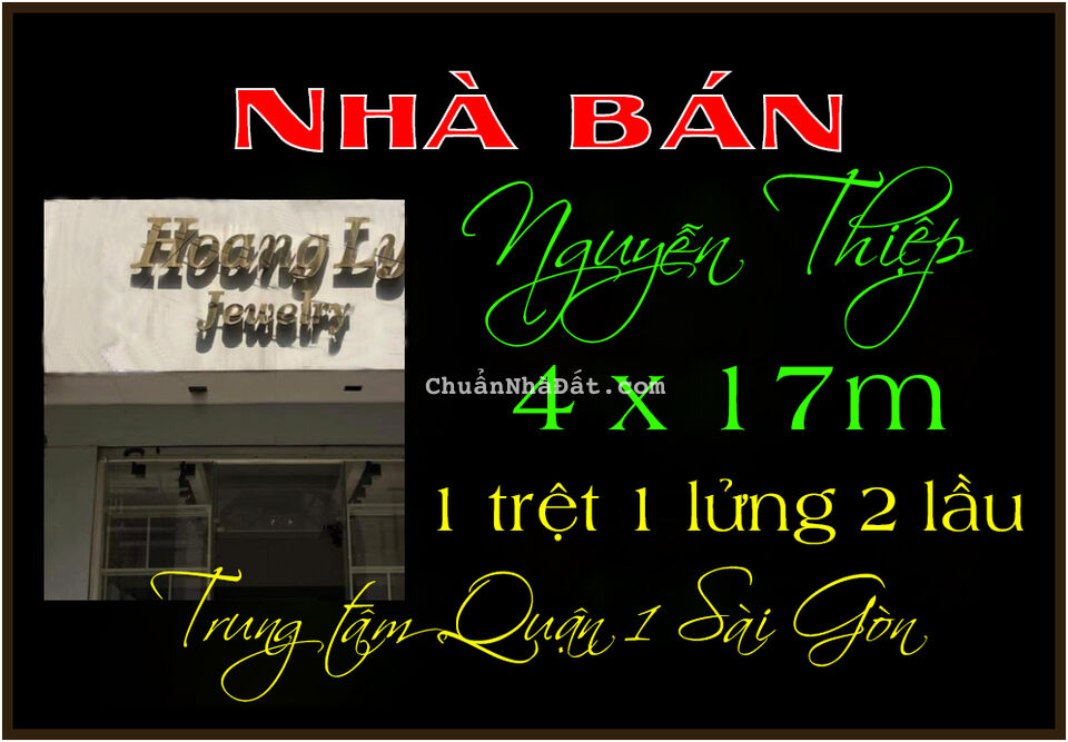 Nhà phố 4 x 17m 1 trệt 3 lầu Nguyễn Thiệp trung tâm tài chính Q1 TP.HCM   